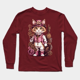 Steampunk, Cat venturer, Victorian Cat Long Sleeve T-Shirt